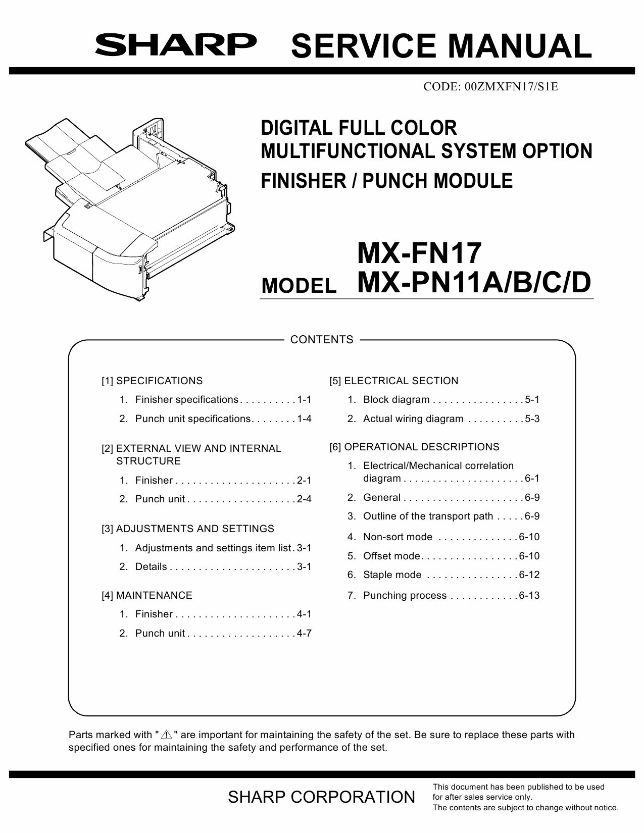 SHARP MX FN17 PN11 Service Manual-1